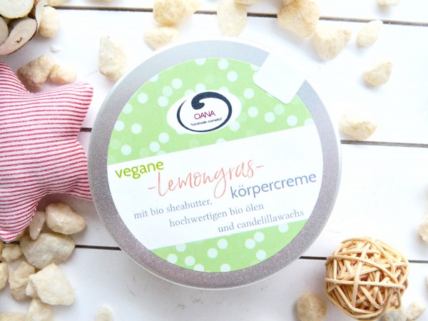 OANA Handmade Körpercreme Lemongras, 100 ml, vegan