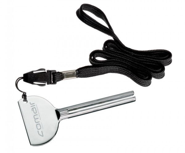 Comair Tubenpresse-Schlüssel Metall silber mit Halsband