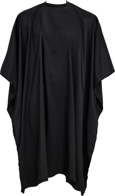 Schneidekragen BASIC Schwarz – Polyester, Gummiert, 50x40 Cm, Für Friseure & Haarschnitt