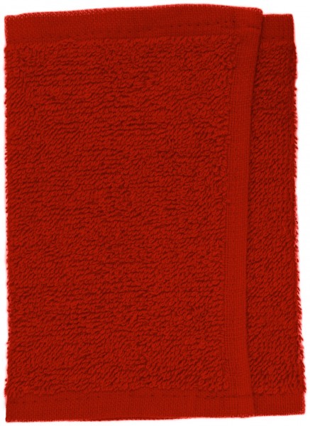 Frottee-Gesichtstuch Rot 30 x 15 cm