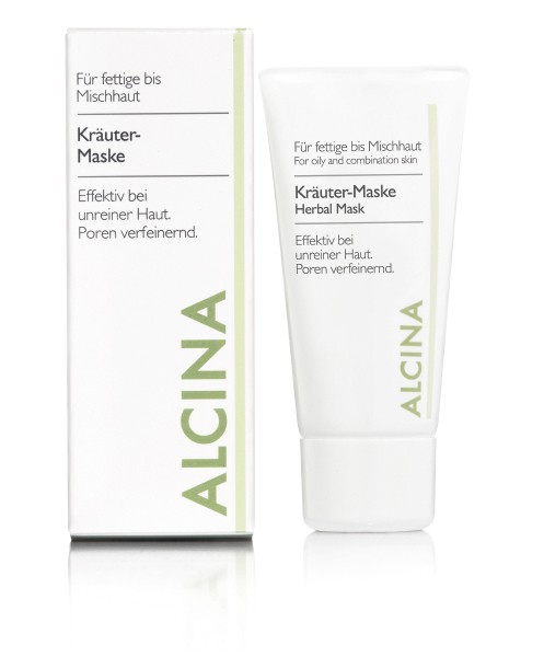 ALCINA F/M KRÄUTER-MASKE - Partiell und großflächig bei unreiner Haut 250 ml