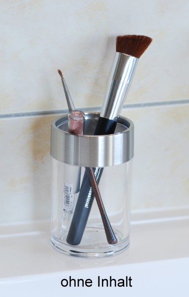 Utensilien-Becher, Acryl/ Edelstahl, Höhe 10,6 cm Ø 6,7 cm