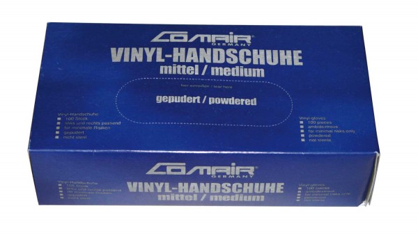 Comair Vinyl Handschuhe mittel gepudert 100er Box
