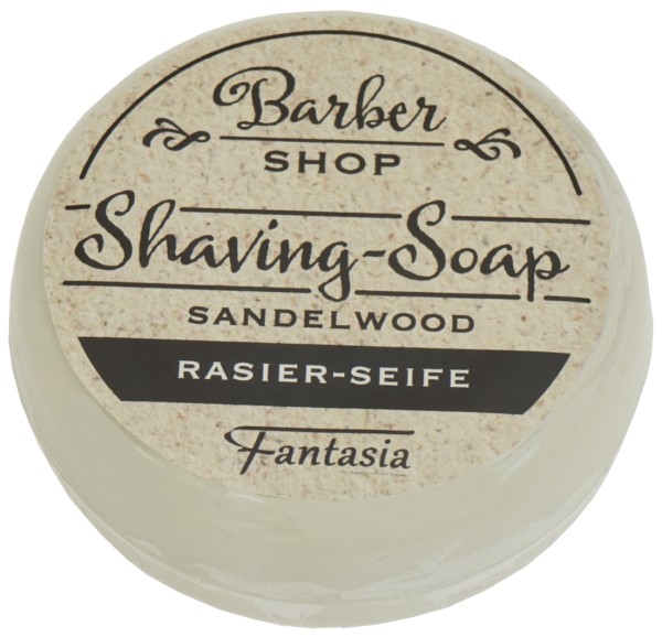 Rasierseife rund 100g Duft: Sandelwood, Ø 7 cm
