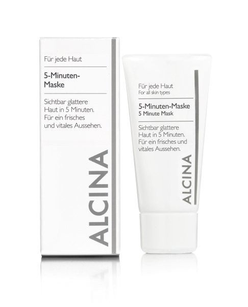 Alcina 5-Minuten Maske - Sichtbar glattere Haut und fühlbar verbessertes Hautbild 250 ml