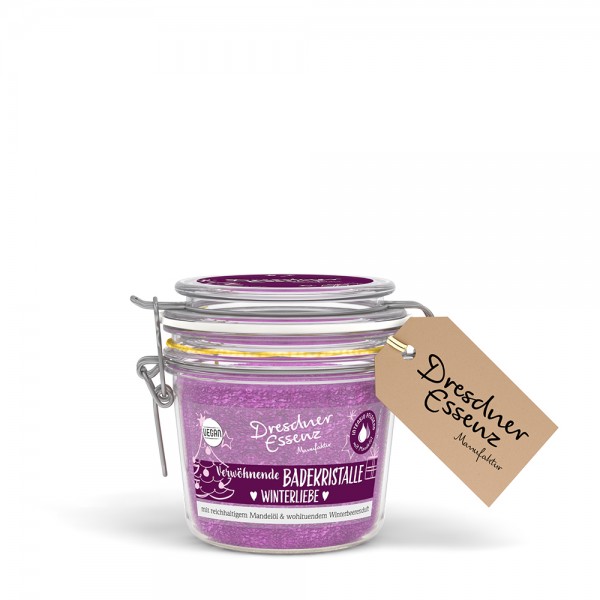 Dresdner Essenz Badekristalle Winterliebe im Glas 240 g