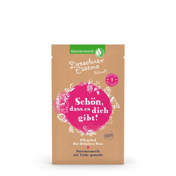 Dresdner Essenz Pflegebad &quot;Bio-Hibiskus/Rose&quot; (Schön, dass es dich gibt!)