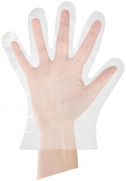 Einmal-Handschuhe geprägt Beutel à 100 Stück, Damengröße