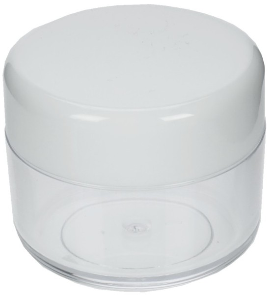 Kosmetik-Dose, Kunststoff, weißer Deckel, für 20 ml, Ø 4 cm, Höhe: 3,2 cm