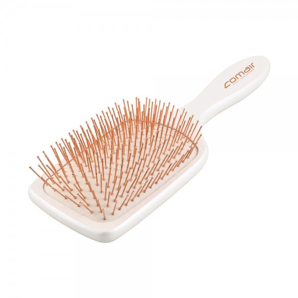 Comair Paddle Brush Copper Rose mit Drahtstiften, 11reihig Holzbürste