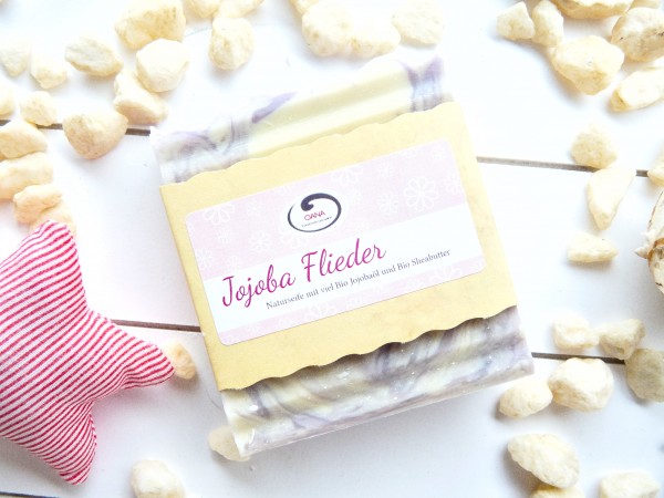 OANA Handmade Naturseife Jojoba Flieder, vegan, 100 g