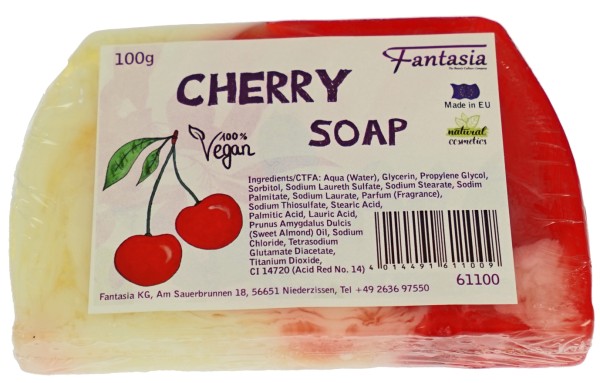 Cherry Soap 10 x 6,7 cm 100 gr