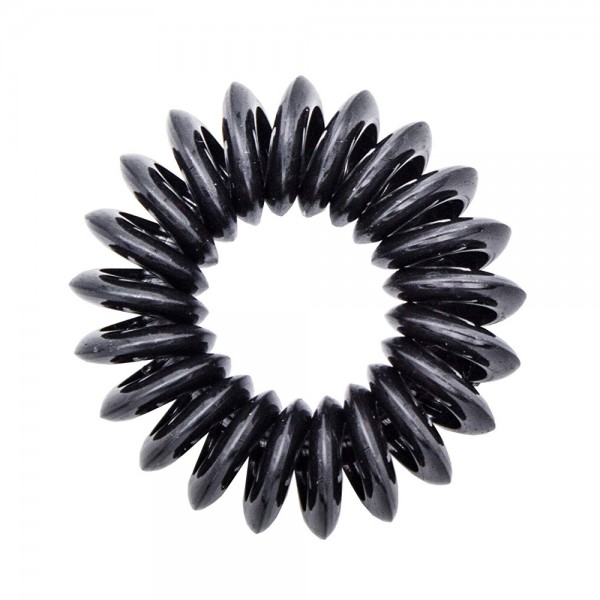 A&amp;A Haargummi schwarz 3,8cm Telefonkabel 11er