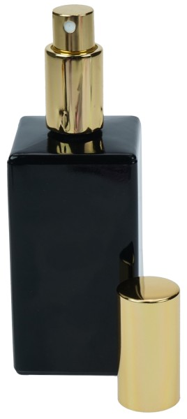 Tischzerstäuber, Glas, Schwarz -glänzend, für 100 ml, Breite 4 cm, Höhe 13 cm