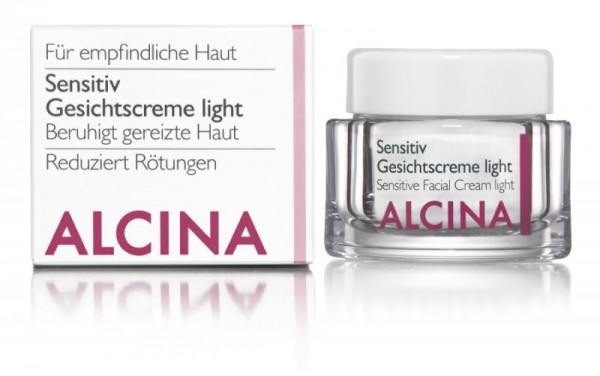 Alcina sensitive Gesichtscreme light - Hafer-Extrakt und Panthenol beruhigen empfindliche Haut 50 ml
