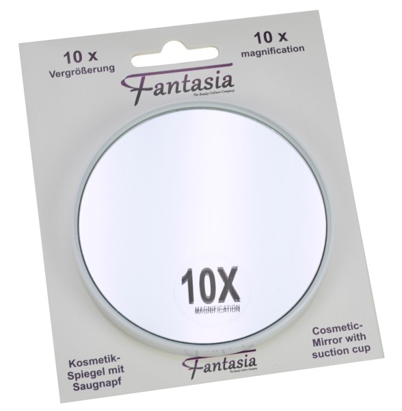 Saugnapfspiegel, rund, weiß 10-fach Vergrösserung, Ø 8,5 cm