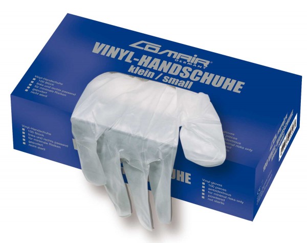 Comair Vinyl Handschuhe klein puderfrei 100er Box