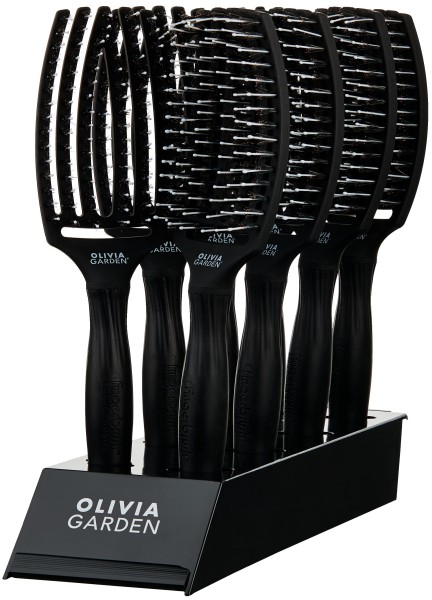 Olivia Garden Fingerbrush Combo Medium 8er Display, schwarz