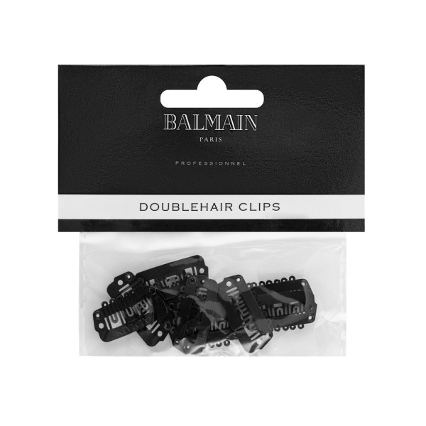 Double Hair Clips 10St.black