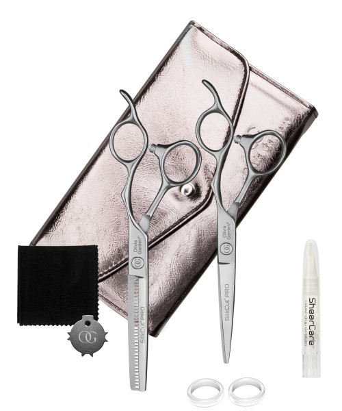 Olivia Garden SilkCut PRO Matt Silver 2er Set HS 5,75/MS 6,0&quot; EUR RH