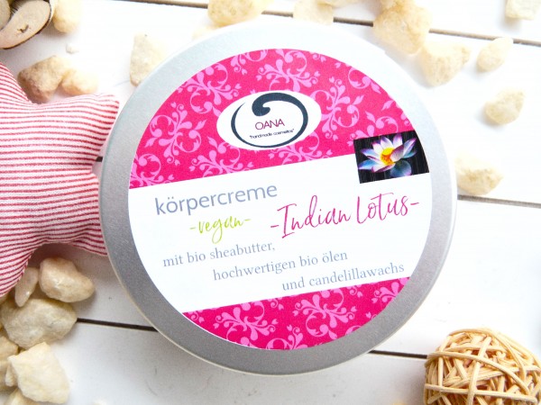 OANA Handmade Körpercreme Indian Lotus, 100 ml, vegan