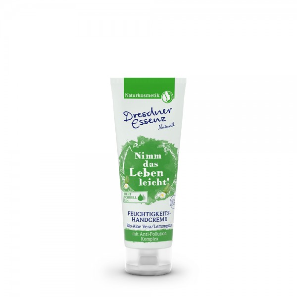 Dresdner Essenz Handcreme Anti-Pollution "Bio-Aloe Vera/Lemongras" (Nimm das Leben leicht!")