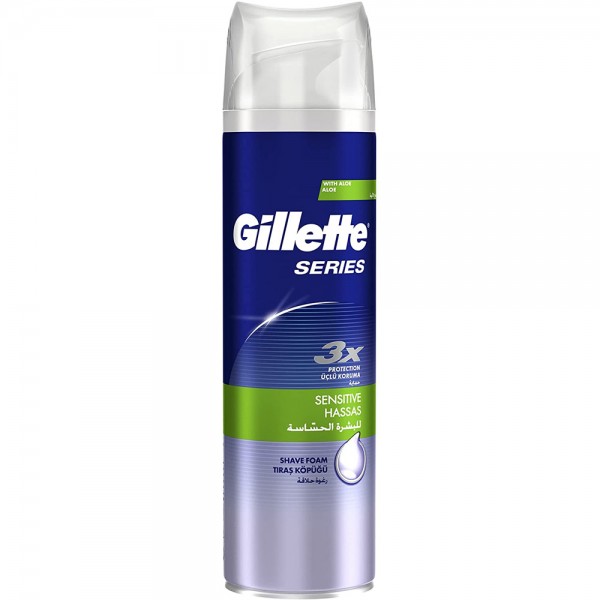 Gillette Series Sensitive Rasier-Schaum mit Aloe für Schutz und Feuchtigkeit 250ml
