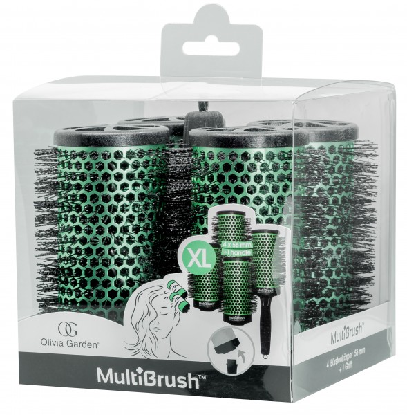 Olivia Garden MultiBrush 56/75 grün, 4er Set mit Griff