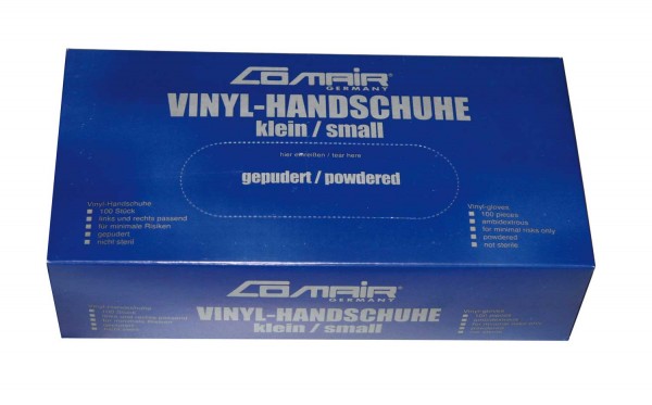 Comair Vinyl Handschuhe klein gepudert 100er Box