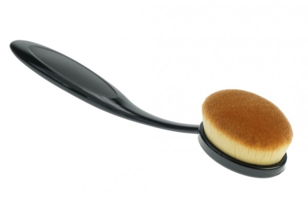 Make-up Bürste, für flüssiges Make-up, Kopf oval groß No 3, Länge: 16 cm