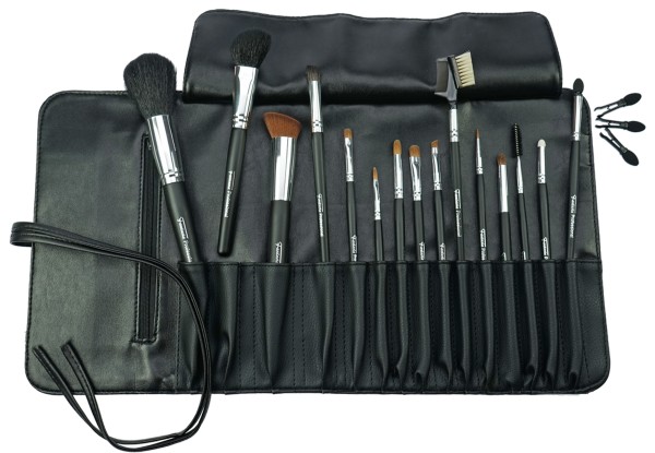 Pinsel-Set Professional 14-teilig + 3 Ersatz-Applicatoren teilig + 3 Ersatz-Applicatoren in Tasche M