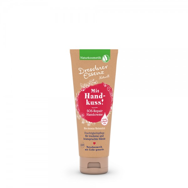 Dresdner Essenz Handcreme SOS-Repair "Bio-Aronia/Reismilch" (Mit Handkuss!)
