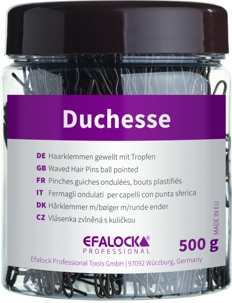 Haarklemmen Duchesse 70mm br.500g.