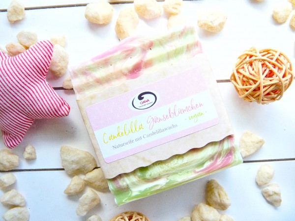 OANA Handmade Naturseife Candelilla Gänseblümchen, vegan, 100 g