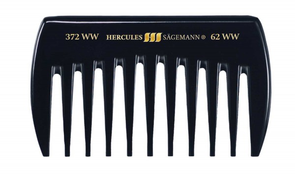 HERCULES 372WW-62WW 3 1/2&quot; Styling-Kamm schwarz Taschenformat